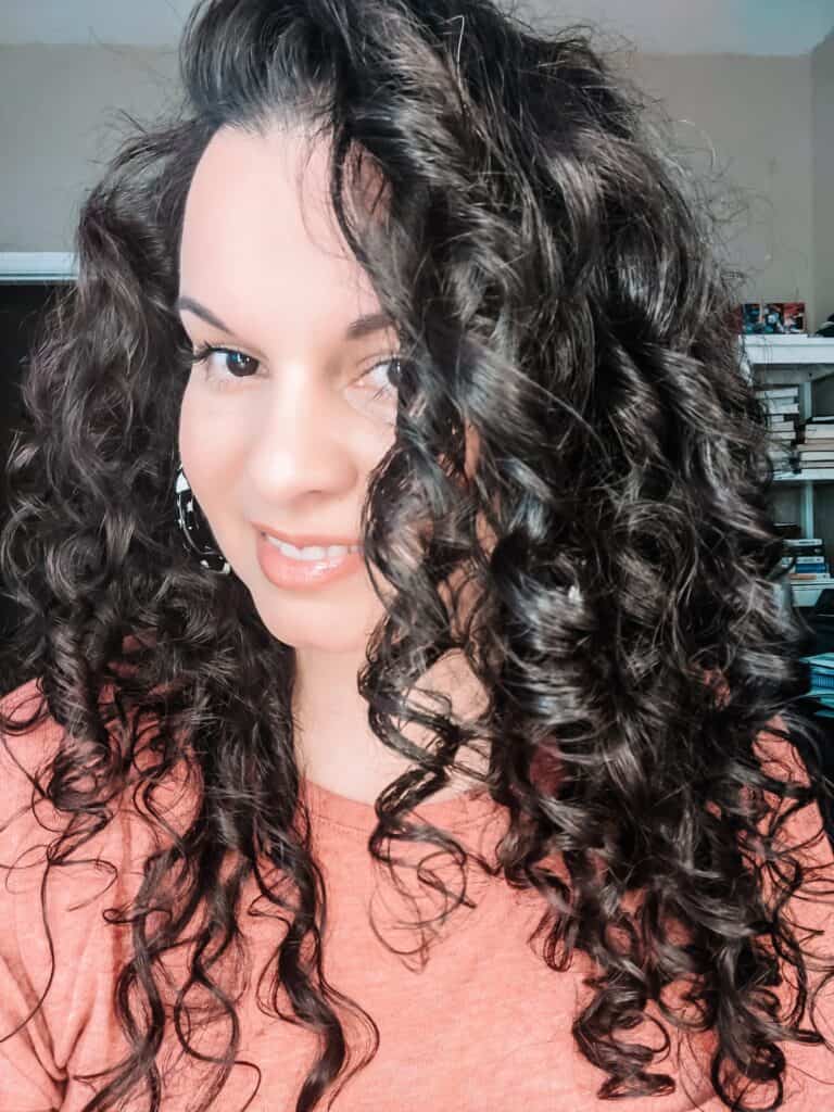 curly hair dried after plopping hair