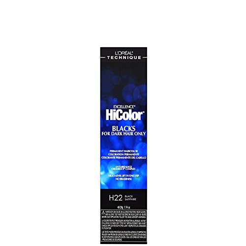 L'Oreal Paris Excellence Hicolor Permanent Hair Color, Black Sapphire