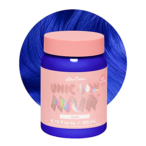 Lime Crime Unicorn Hair Dye Full Coverage, Mystic (Electric Blue)