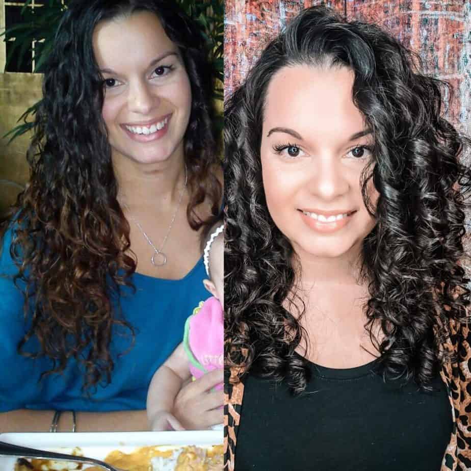 curly girl method transformation before and after