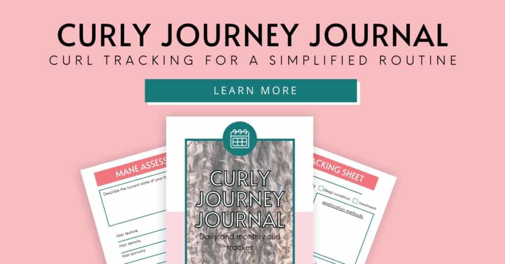 Curly Journey Journal curl tracking for a simplified routine