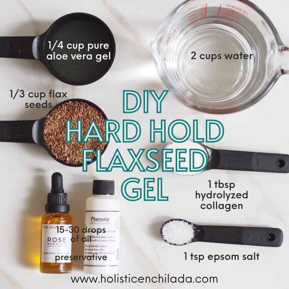 diy flaxseed gel zero waste curly hair routine