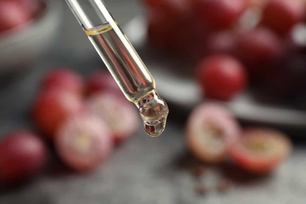 grapeseed oil in dropper