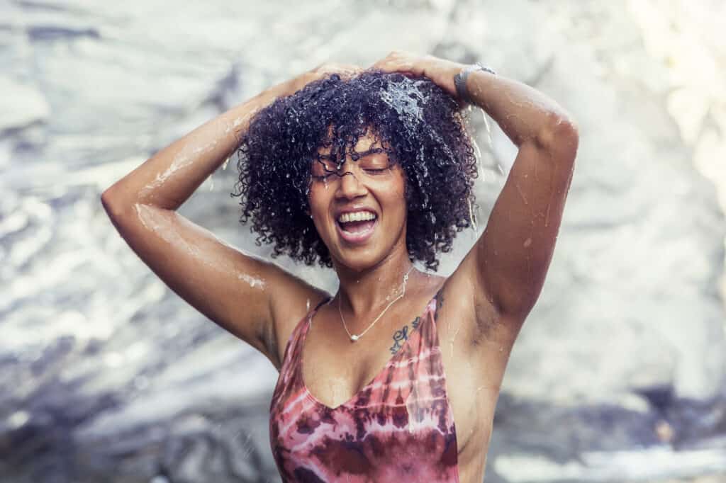 woman with low porosity hair